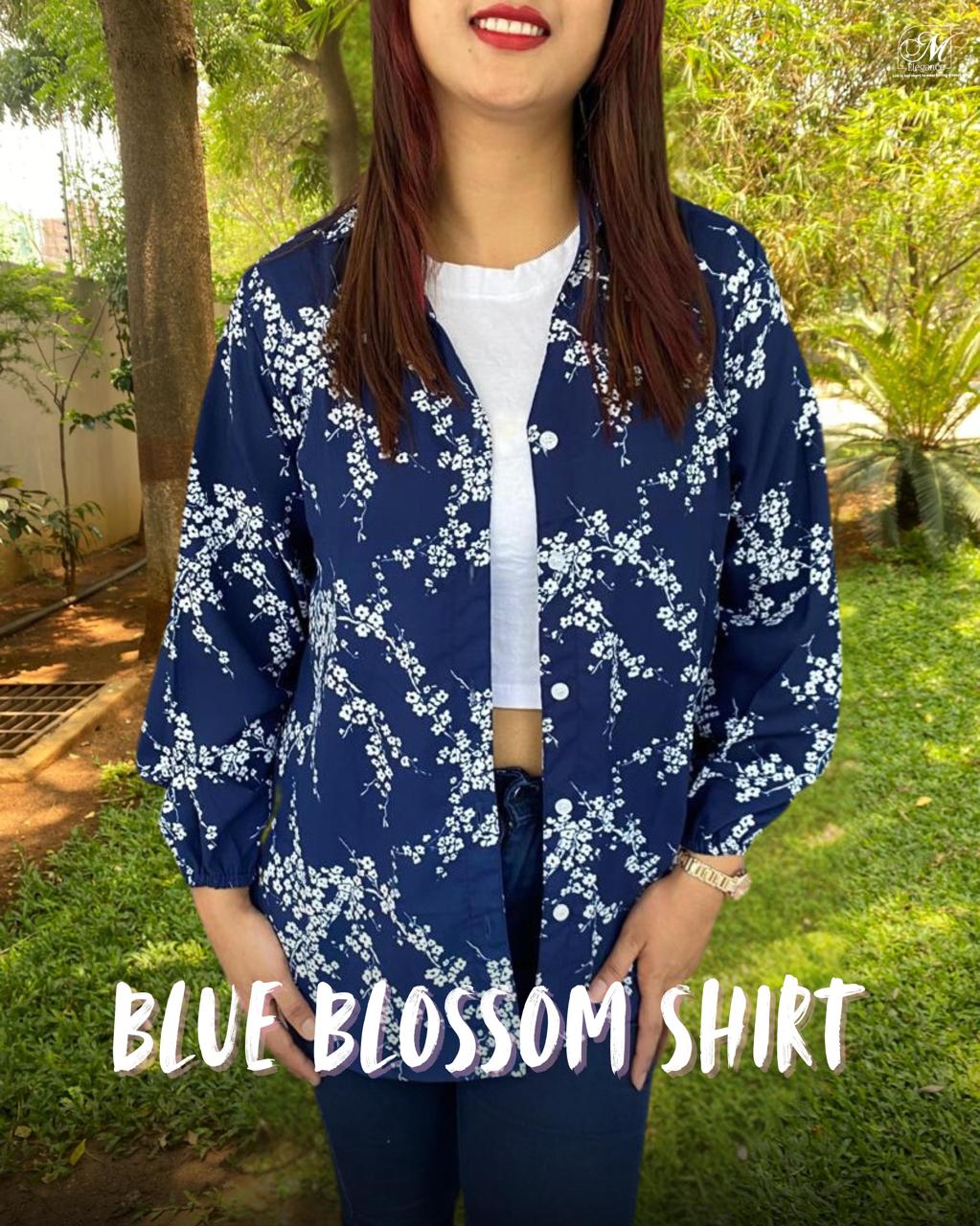 Blue blossom shirt