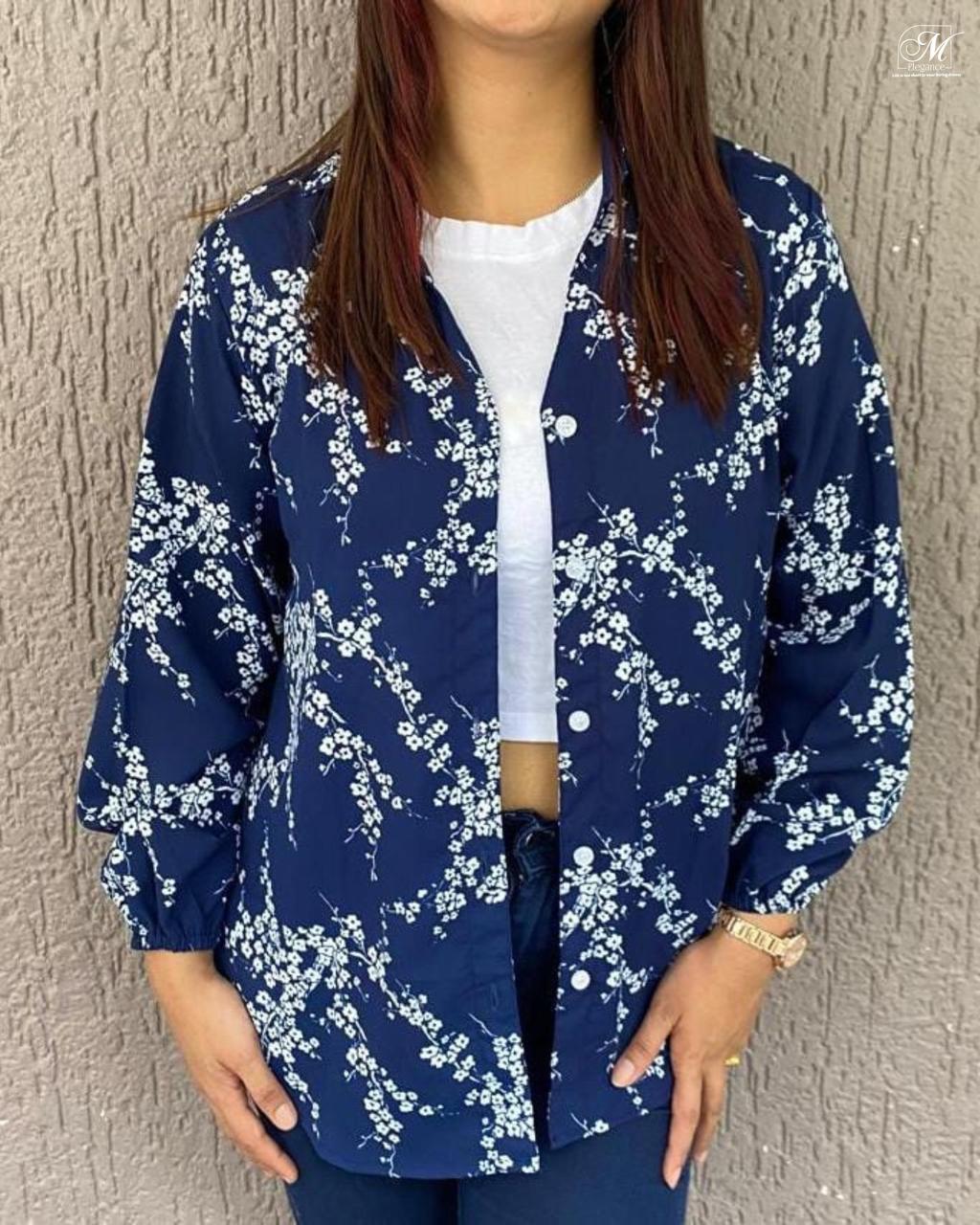 Blue blossom shirt