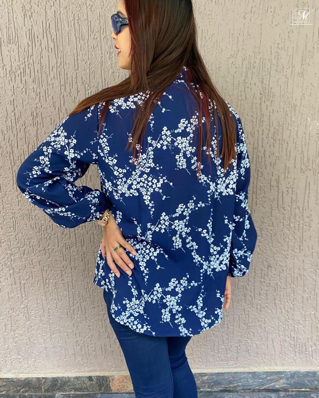 Blue blossom shirt