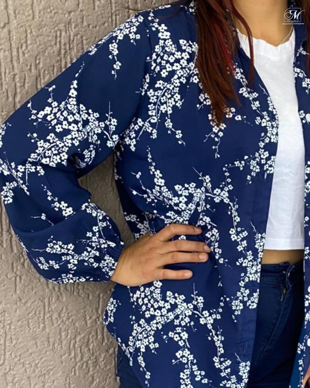 Blue blossom shirt