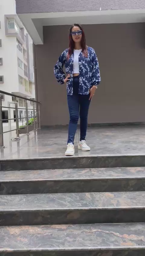Blue blossom shirt
